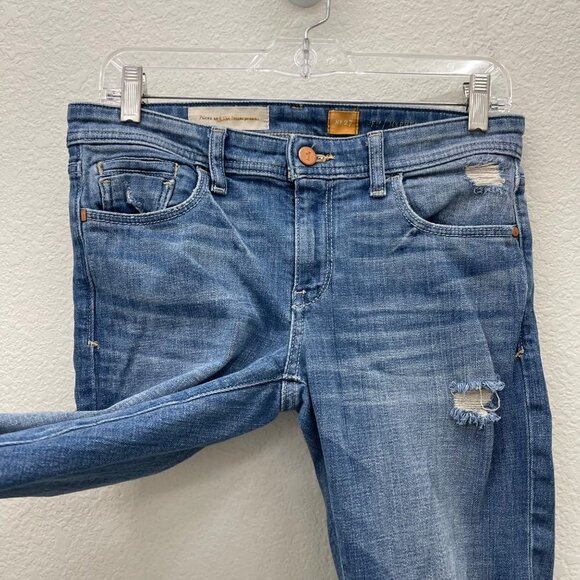 Pilcro and the Letterpress Hyphen Distressed Stretch Denim Blue Jeans Womens 27 - Picture 3 of 8